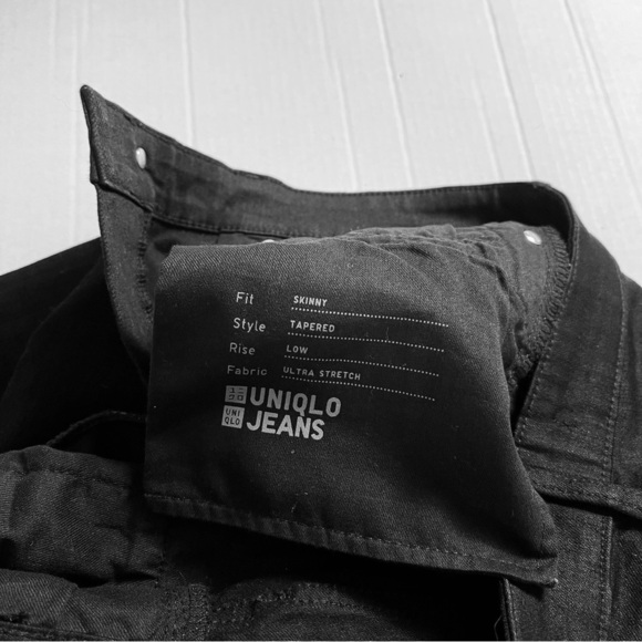 UNIQLO Women’s Black Low Rise Skinny Tapered Jeans - Picture 7 of 11